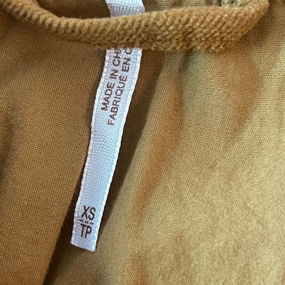 Free People Evelyn Cropped Jacket XS Camel Brown Utility Western Jacket - Picture 9 of 11